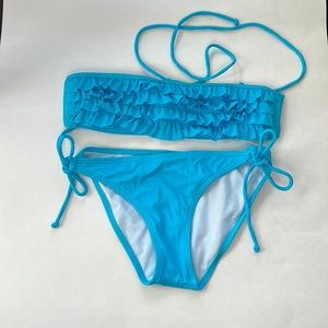 Roxy 2pcs aqua color bikini swimsuit SZ medium